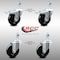 Service Caster 4 Inch SS Hard Rubber Swivel 12mm Threaded Stem Caster Lock Brake SCC, 2PK SCC-SSTSTTL20S414-HRS-M1215-2-S-2 - alternate 4